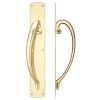 Zoo Hardware Cast brass pull handle with backplate - 457mm - left hand