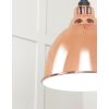White Gloss Brindley Pendant in Copper