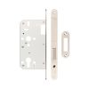 72mm Satin Stainless Steel Din Euro Deadlock Radiused 60mm Backset - By Frelan Hardware - JL-DD60RSSS