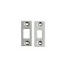 Forend Strike & Fixing Pack To Suit Heavy Duty Tubular Deadbolt-Bright Stainless Steel-Square Forend - Bright Stainless Steel
