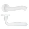 Zoo Hardware Rococo Lever On Round Rose - White