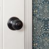 Old English Ripon Door Knob Pack (Latch Set - 4" HD Latch, 3" Fire Rated Hinges x3) - Antique Copper