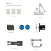 Zoo Hardware Fire Door Pack - FDP-A14-30/60 - Office kit – Non Locking - Architectural Version - Inc ZDC0024S - Stainless Steel