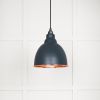 Smooth Copper Brindley Pendant in Soot