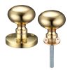 Zoo Hardware Zoo Mushroom Rim Knob 61.5mm Rose dia. 52mm dia knob - Brass