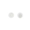 Zoo Hardware Turn & Indicator Release - Round Rose - Powder Coated White