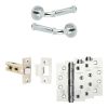 Complete Classic Door Handle Pack - Internal Doors - Polished Chrome - 64mm / 4-inch Hinges - JE-A1A-PC