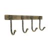 Iron Coat Hook Twisted 4 leg - Antique