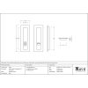 Polished Chrome 175mm Plain Rectangular Pull - Privacy Set