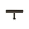 Millhouse Brass Pennington Hexagonal T-Bar Cabinet Knob Handle - Urban Dark Bronze