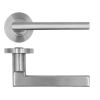 Zoo Hardware Varese Lever on Round Rose - Satin Stainless