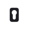 Zoo Hardware Euro Profile Escutcheon - Rosso Mini Squircle - 50 x 32 x 3 - Black