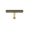 Millhouse Brass Eiffel Knurled T-Bar Cabinet Knob Handle - Antique Brass