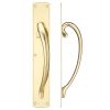 Zoo Hardware Cast brass pull handle with backplate - 457mm - right hand