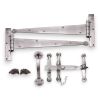 Heavy Duty Handforged Door Hardware Kit Pewter
