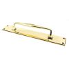 Aged Brass 425mm Art Deco Pull Handle on Backplate