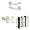Complete Venice Door Handle Pack - Internal Doors - Polished Chrome - 64mm / 3-inch Hinges - JE-F1B-PC