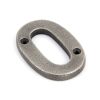 Antique Pewter Numeral 0