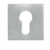 Tupai Rapido Curva/QuadraLine Euro Escutcheons on Square Rose - Satin Chrome (Pair)