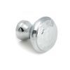 Polished Chrome Hammered Cabinet Knob - Small