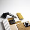 Oro & Oro Key Escutcheons on Square Rose - Matt Black (Pair)