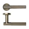 Zoo Hardware Idro Lever on Round Rose - Antique Brass