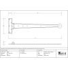 Black 18" Penny End T Hinge (pair)