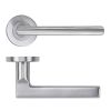 Zoo Hardware Modern Lever on Round Rose 52mm x 8mm Push-on Rose - BS EN 1906 Grade 3 - Grade 201 - Satin Stainless
