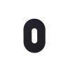 Zoo Hardware Standard Profile Escutcheon - Rosso Mini - 50 x 32 x 3 - Black