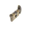 AGB Euro Profile 5 Pin Cylinder Key to Turn 35-35mm (70mm) Keyed Alike - Matt Antique Brass