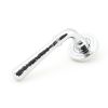 Polished Chrome Hammered Newbury Lever on Rose Set (Art Deco)