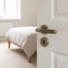Complete Bari Door Handle Pack - Sashlock - Antique Brass - 65mm / 4-inch Hinges - JE-D7A8-AB