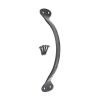 Hammered Pull Handle Large Matt Black