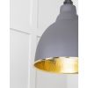 Hammered Brass Brindley Pendant in Bluff