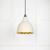 Hammered Brass Brindley Pendant in Teasel
