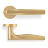 Valli SOM New York Lever on Round Rosette - Satin Brass PVD