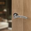 Senza Pari Crystal Door Handle Pack (Euro Lock Set - 3" CE Sashlock, 4" Slim Knuckle Hinges x2) - Polished Chrome