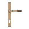 Polished Bronze Reeded Slimline Lever Espag. Lock Set