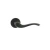 Old English Warwick Lever Door Handle on Round Rose - Matt Black (Pair)