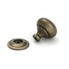 Burnished Brass Mushroom Cabinet Knob 38mm