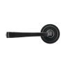 Black Avon Round Lever on Rose Set (Art Deco) - Unsprung