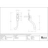 Pewter Large 16mm Peardrop Espag - LH
