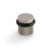 Valli 38 x 35mm - Floor Mounted Knurled Doorstop - Concealed Fix - Satin Nickel PVD