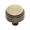 Heritage Brass Cabinet Knob Round Deco Design 38mm Antique Brass finish