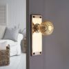 Beehive Knob on Backplate Latch Aged Brass