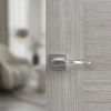 Forme Foglia Lever Door Handle on Minimal Square Rose - Satin Chrome (Pair)