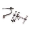 Heavy Duty Handforged Door Hardware Kit Pewter