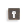Valli Euro Profile Push-on Square Rosette Escutcheon - Antique Brass
