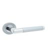 Mitred Handle on Rose Polished Chrome/Satin Chrome - By Frelan Hardware - JV435PCSC