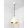 Hammered Brass Brindley Pendant in Teasel